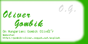 oliver gombik business card
